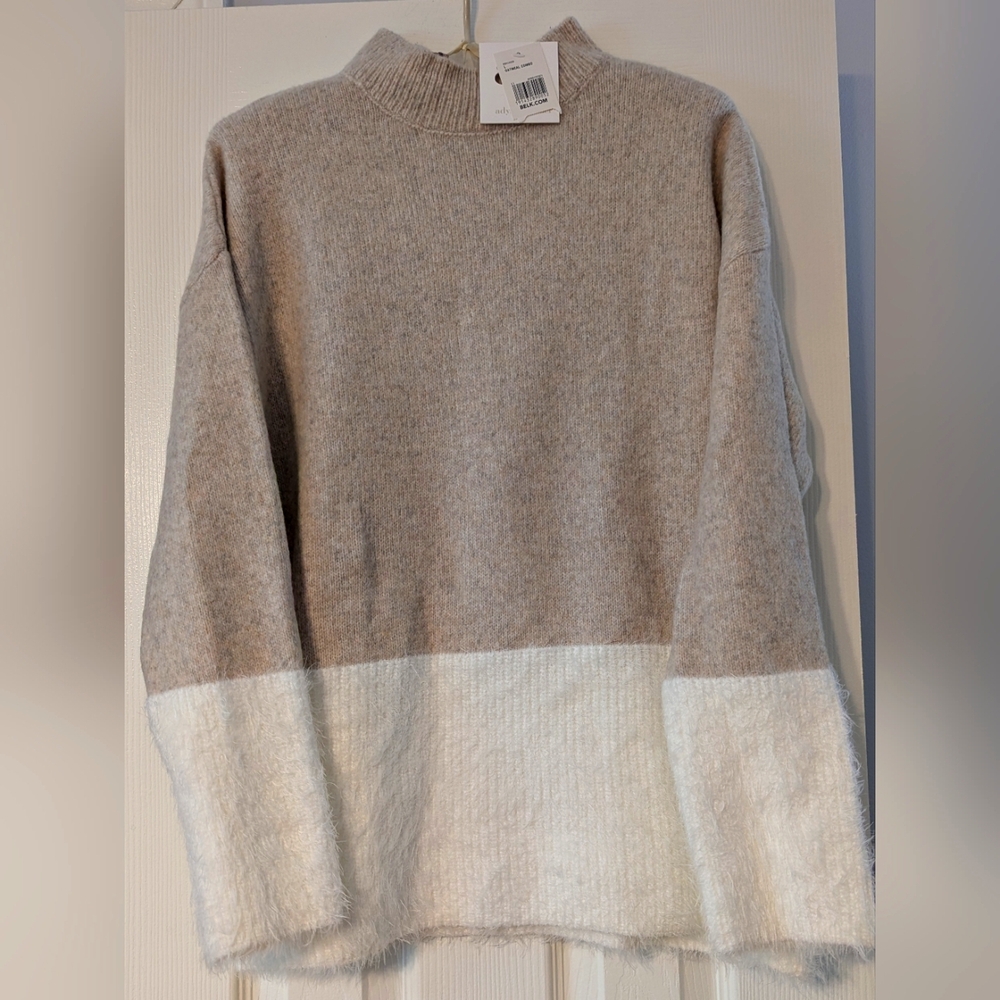 Two-tone, Adyson Parker, crew neck sweater. New with tags.